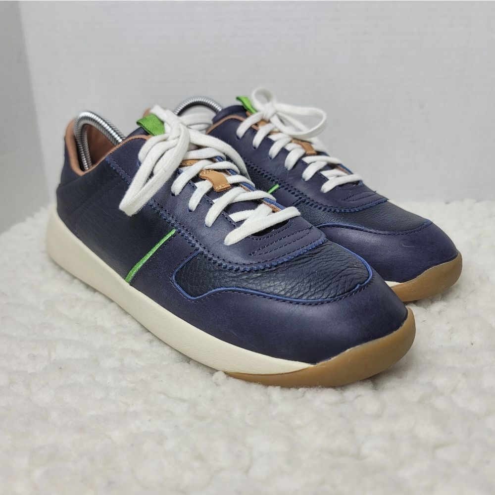 OluKai Dede Kaulele Women's Sneaker Size 10 Navy Leather Casual Shoes Bl20517